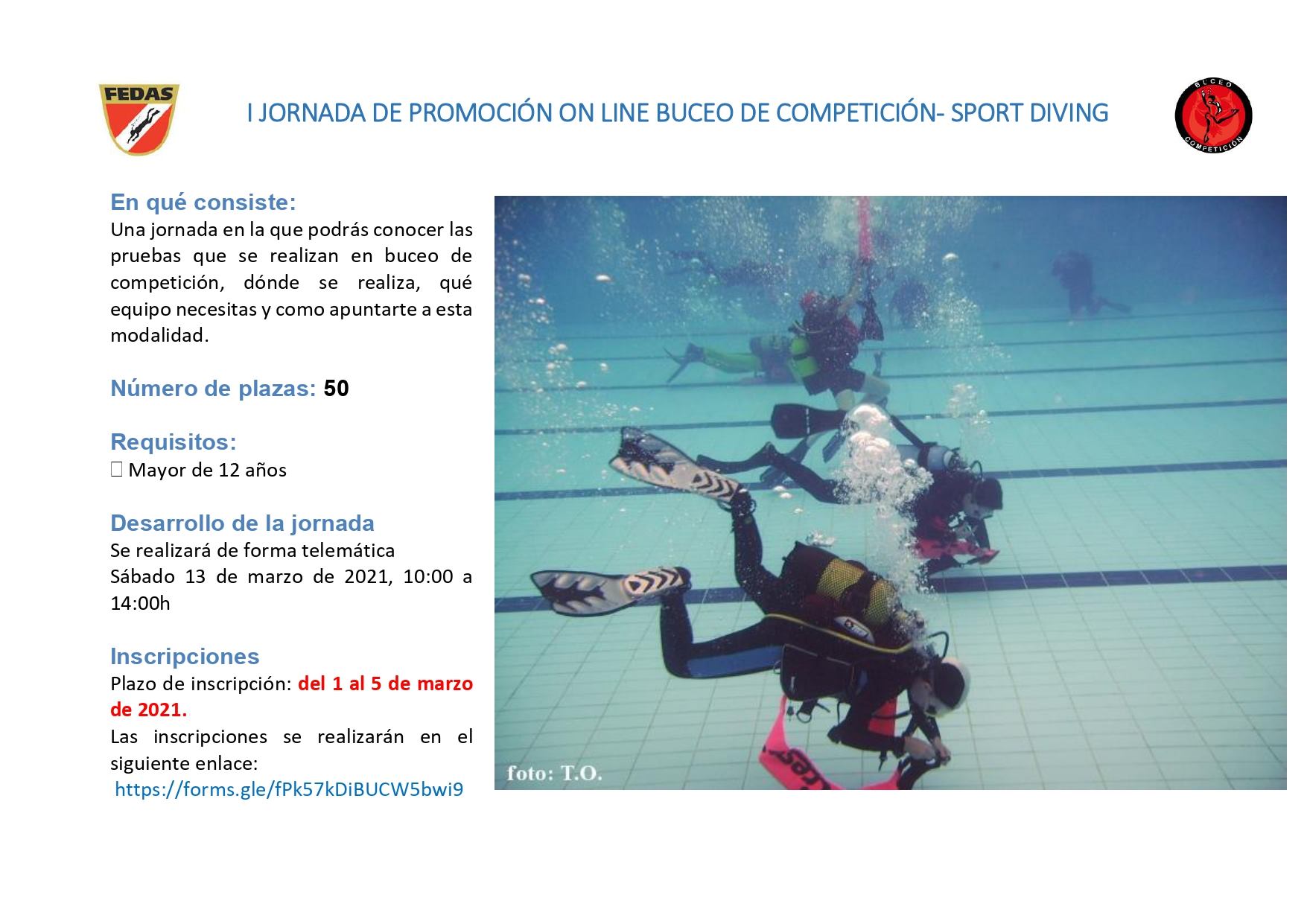 I Jornada de Promoci&oacute;n Online Buceo de Competici&oacute;n (FEDAS)